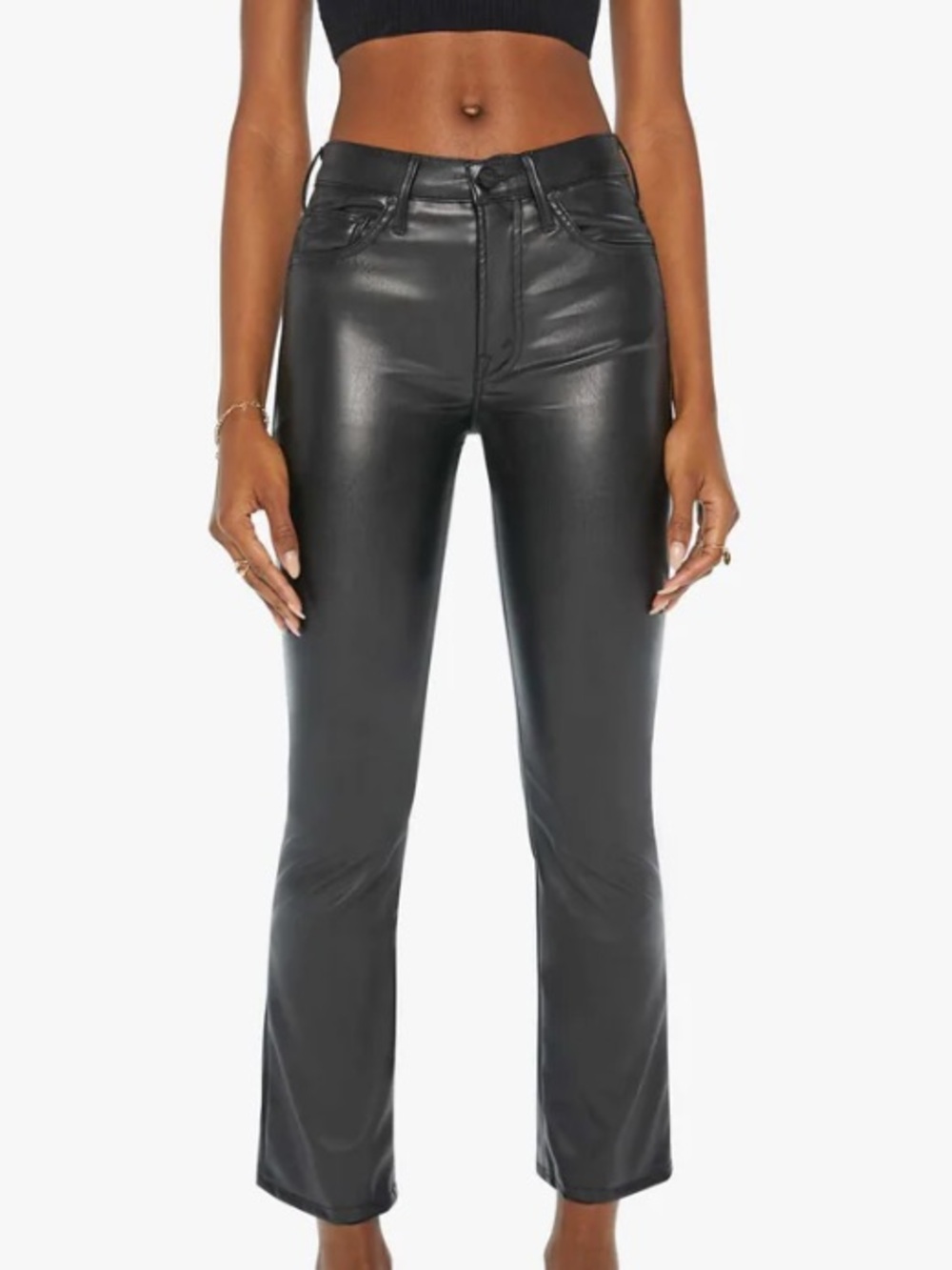 MOTHER Faux Leather Jeans
